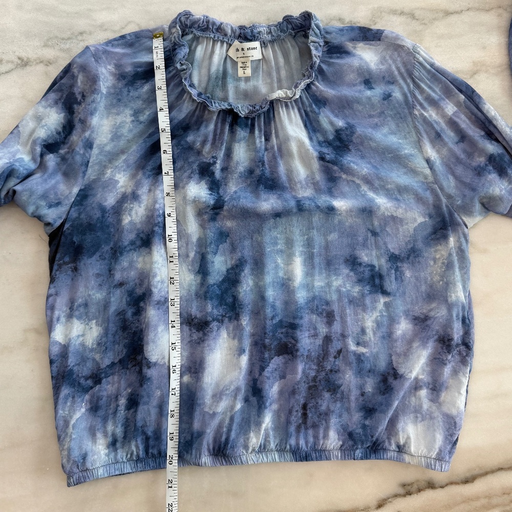 Anthropologie Cloth & Stone Chambray Button Down Shirt Women’s Size L - Picture 9 of 11